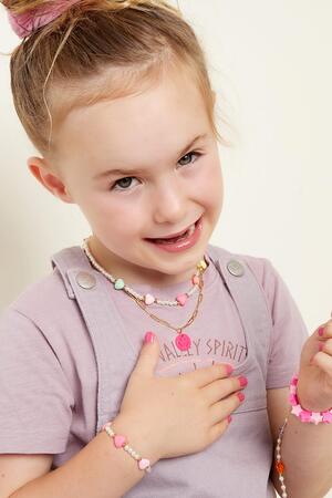Kids - love pearls bracelet - Mother-Daughter collection Multi Stainless Steel h5 Picture3